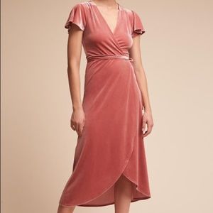 BHLDN velvet wrap dress